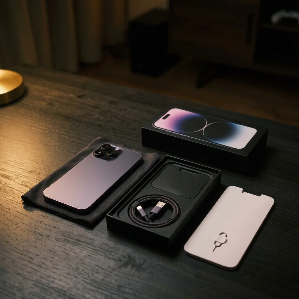 iPhone 14 Pro 128 ГБ — комплект поставки и коробка