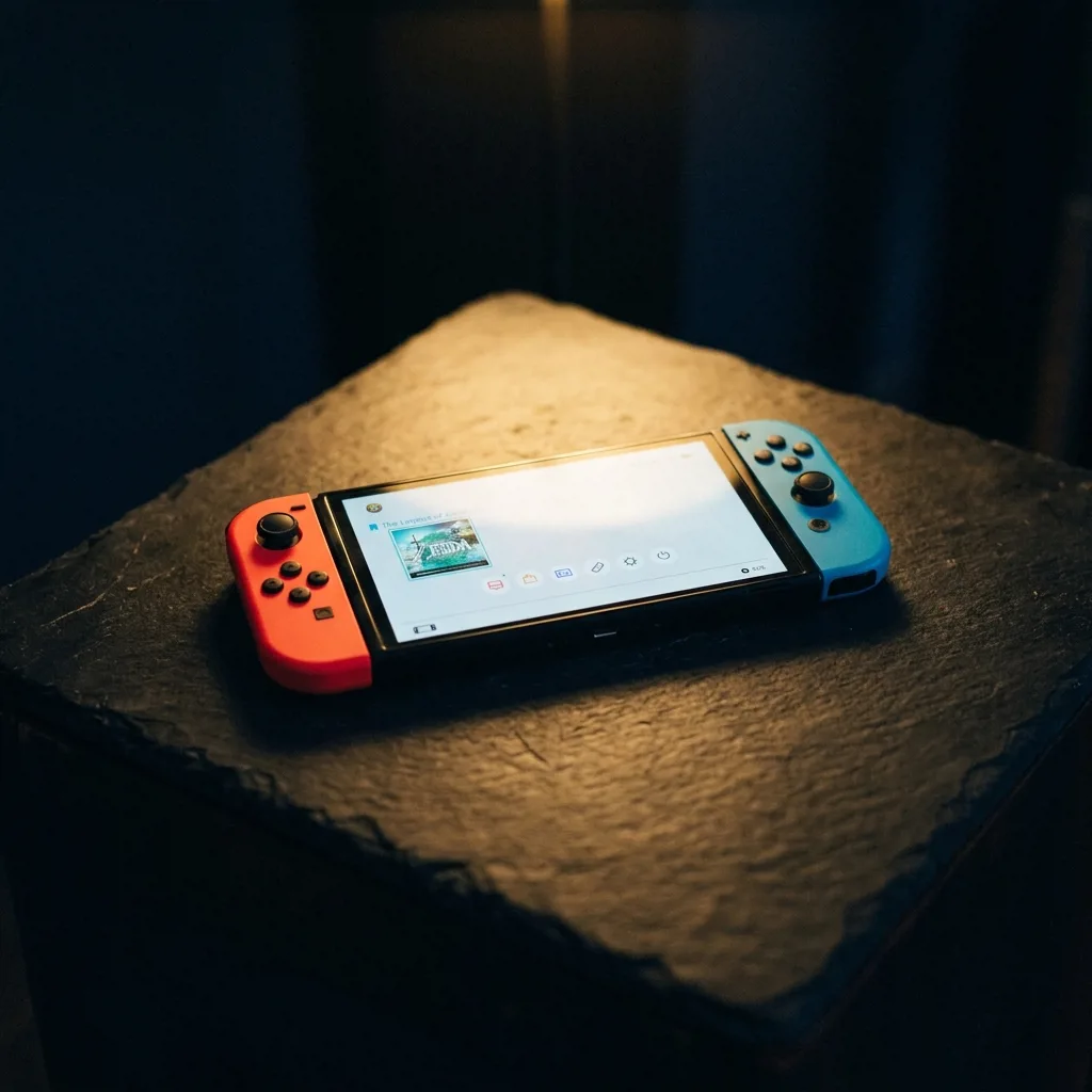 Nintendo Switch OLED с красными и синими джойконами