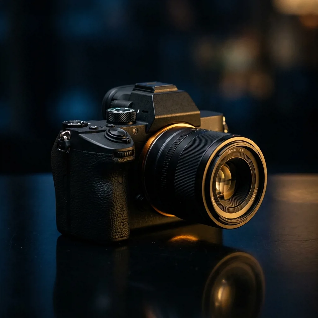 Беззеркальная камера Sony на столе оценщика