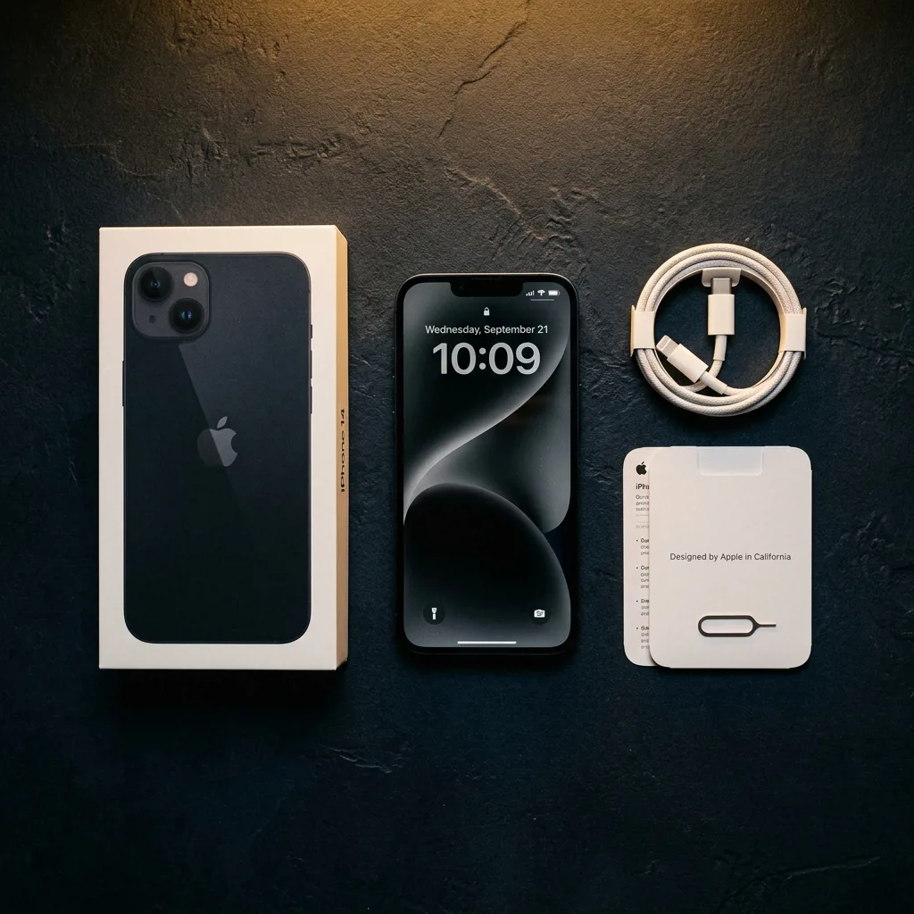 iPhone 14 256 ГБ — комплект поставки с кабелем
