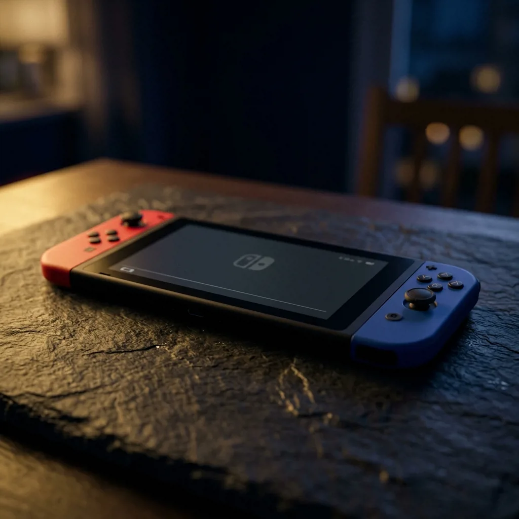 Портативная консоль Nintendo Switch с красными и синими джойконами
