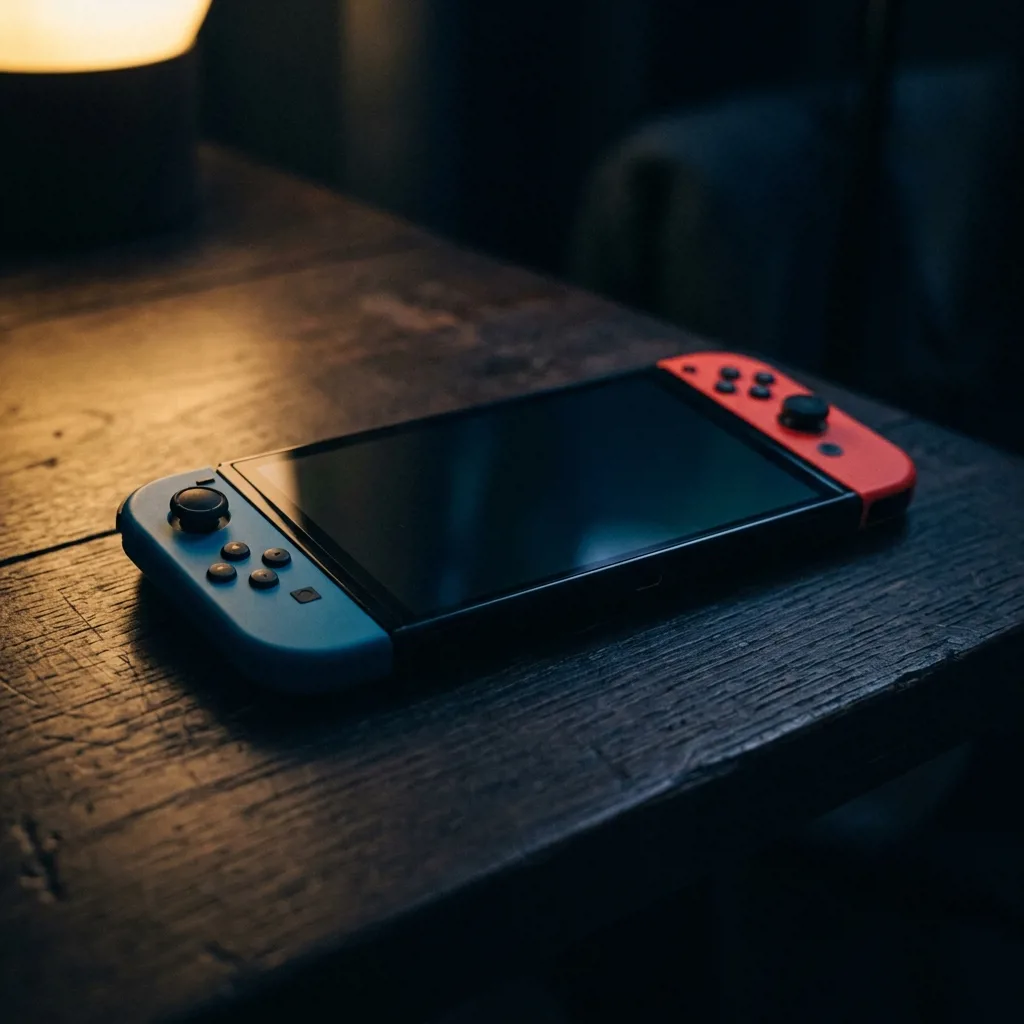 Портативная консоль Nintendo Switch OLED с красными и синими джойконами