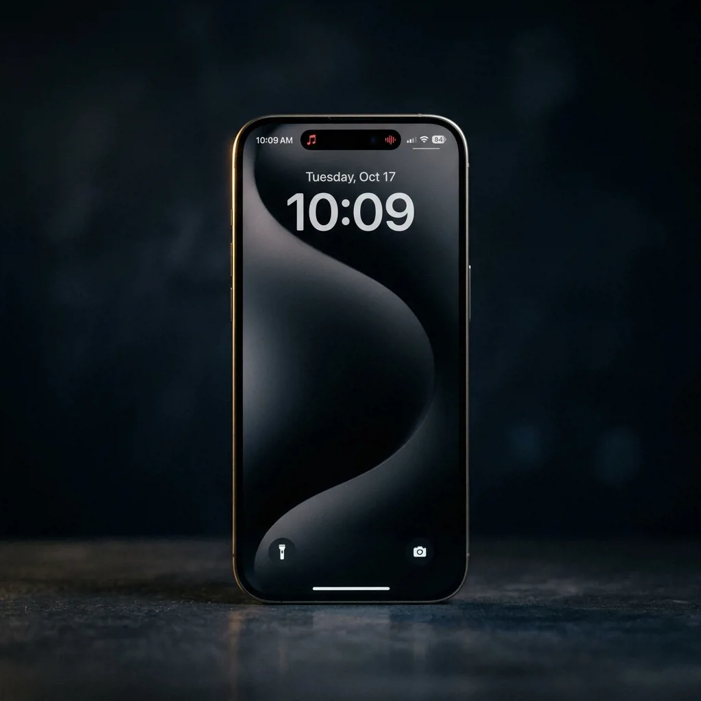 iPhone 15 Pro Max 128 ГБ — вид спереди с дисплеем Dynamic Island
