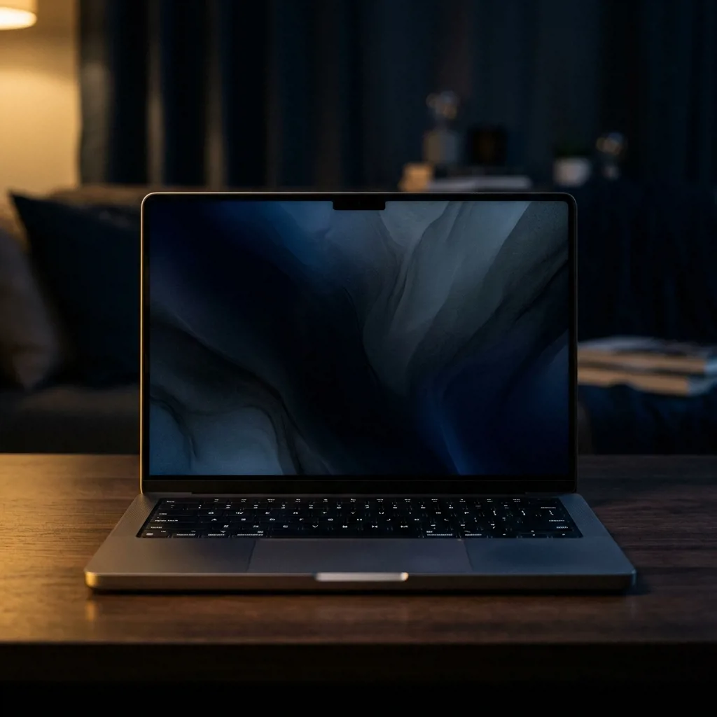 MacBook Pro 14 M1 Pro — вид спереди, дисплей Liquid Retina XDR