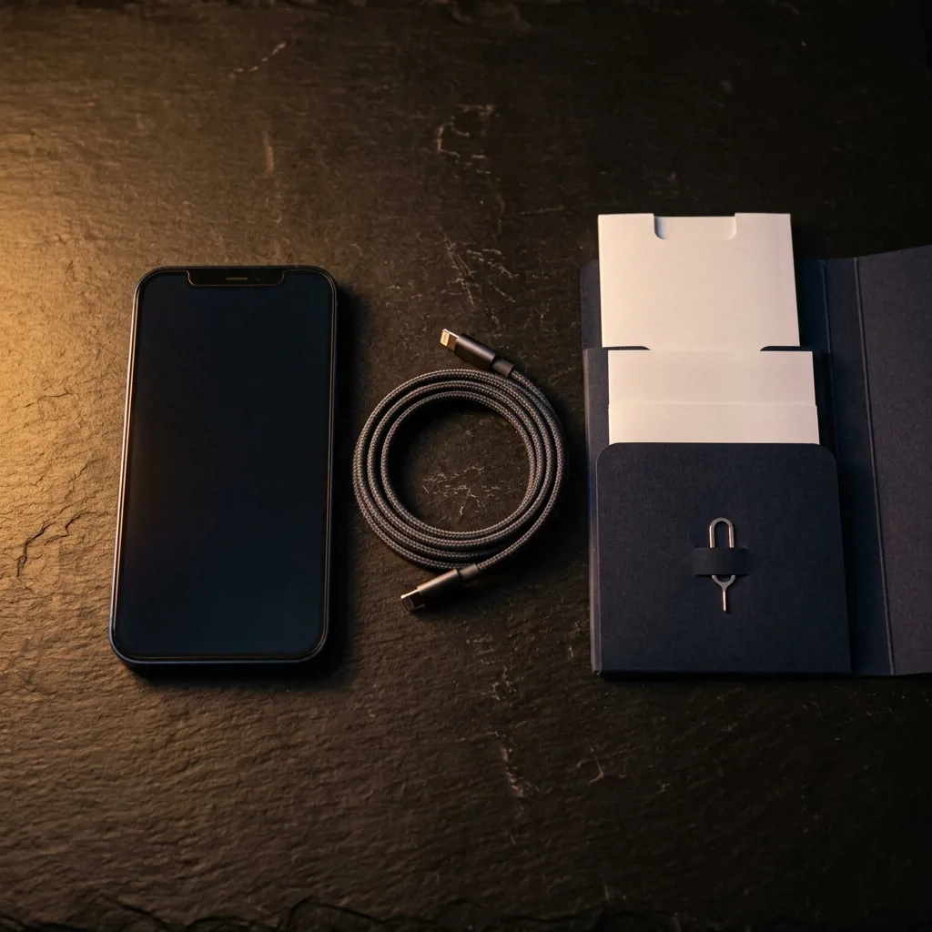 iPhone 12 256 ГБ — комплект с кабелем и документами