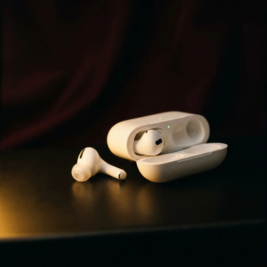 Наушники AirPods Pro б/у с шумоподавлением в кейсе