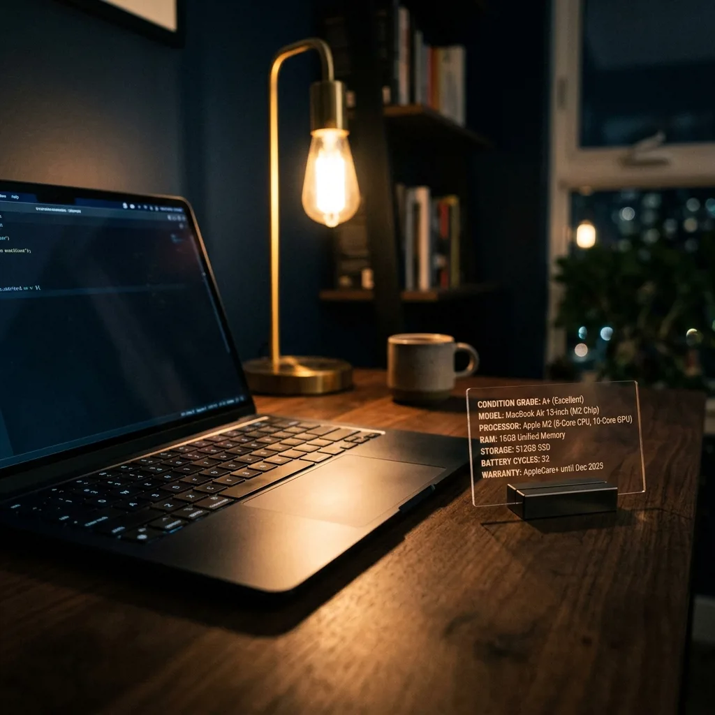 Карточка товара MacBook с указанием состояния