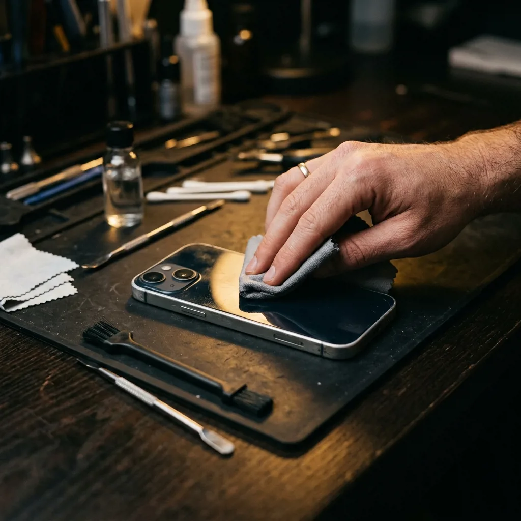 Восстановление iPhone 13 mini — полировка и подготовка к продаже
