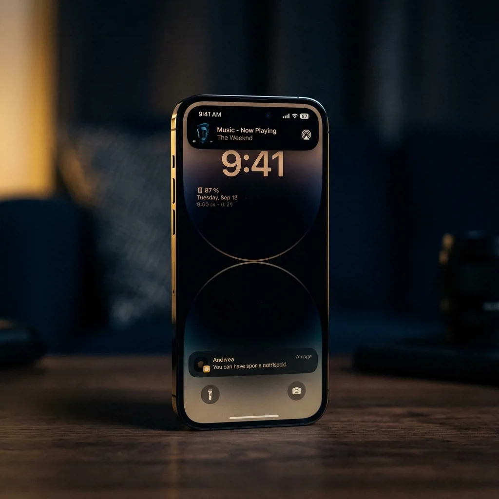 iPhone 14 Pro 256 ГБ — вид спереди, экран с Dynamic Island