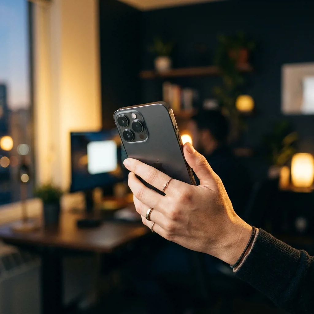 iPhone 13 Pro 128 ГБ в руке — покупка восстановленной техники в Re:Скупка