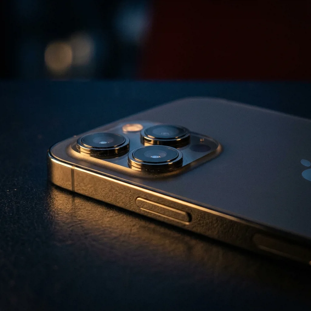 iPhone 12 Pro Max 128 ГБ — вид сбоку, тройная камера и стальной корпус