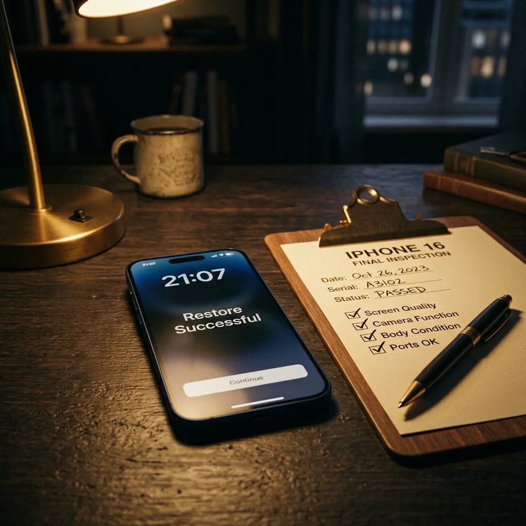 iPhone 16 128 ГБ — экран, камера и корпус после восстановления