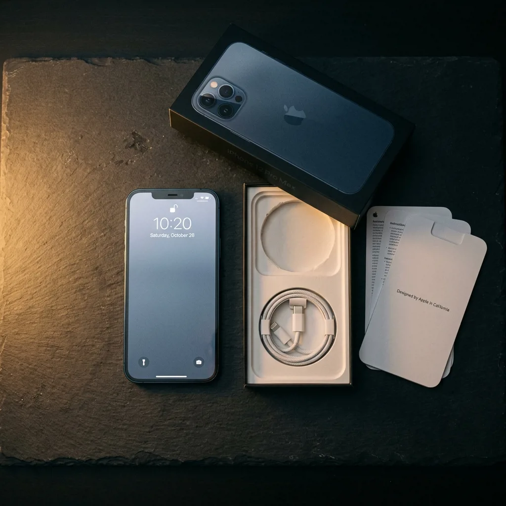 Комплект поставки iPhone 12 Pro Max 256 ГБ — коробка и аксессуары