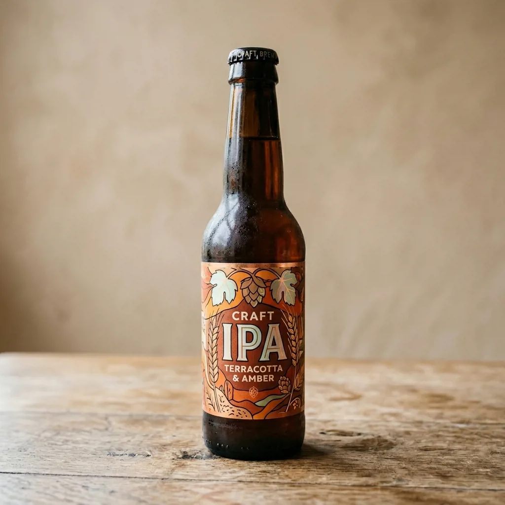 Крафтовая этикетка для IPA с ярким полноцветным дизайном