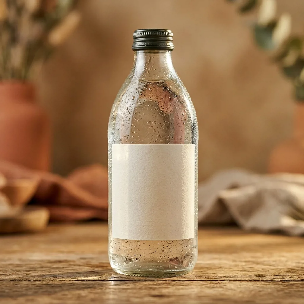 Этикетка на бутылке питьевой воды