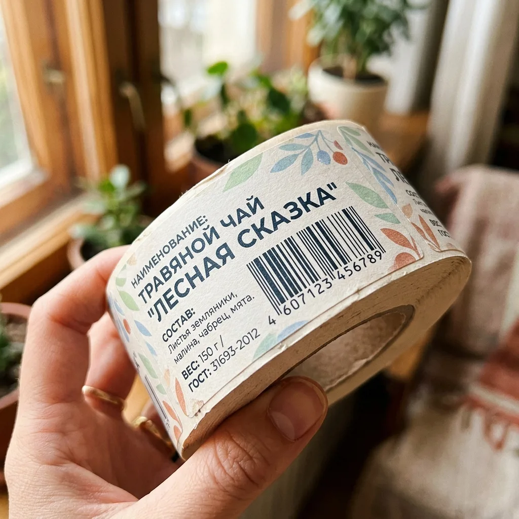Чёткий штрих-код и текст на этикетке моющего средства после длительного хранения