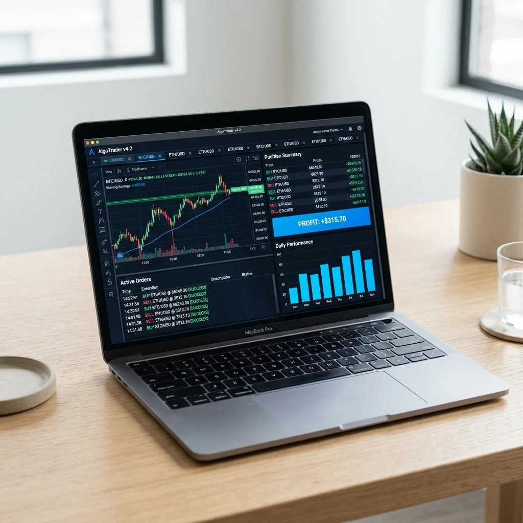 Интерфейс бота для открутки mexc с графиками и статистикой