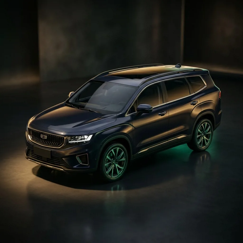 Geely Okavango Exclusive — тёмно-синий цвет, люк и панорамная крыша