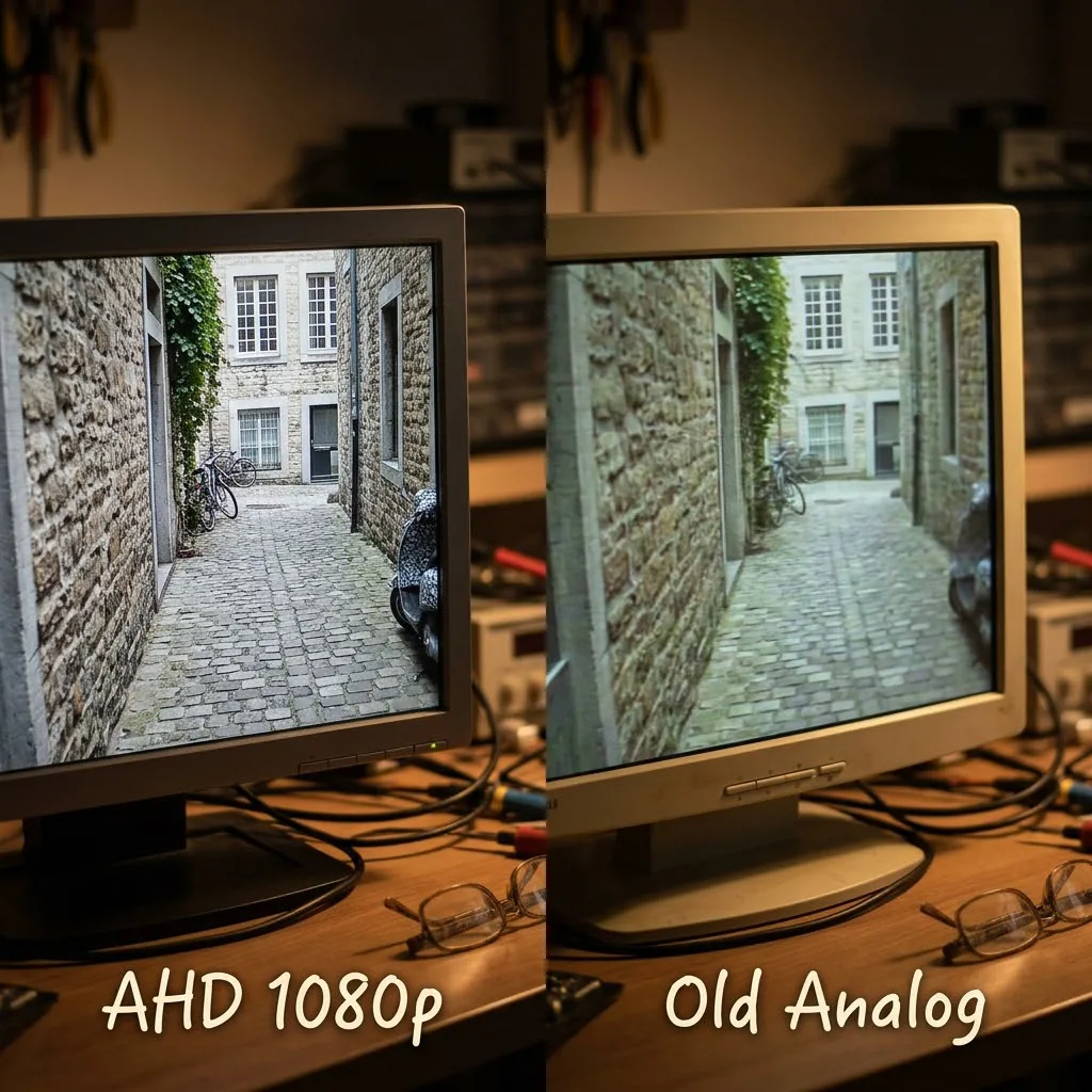 Сравнение качества изображения AHD 1080p и старого аналога