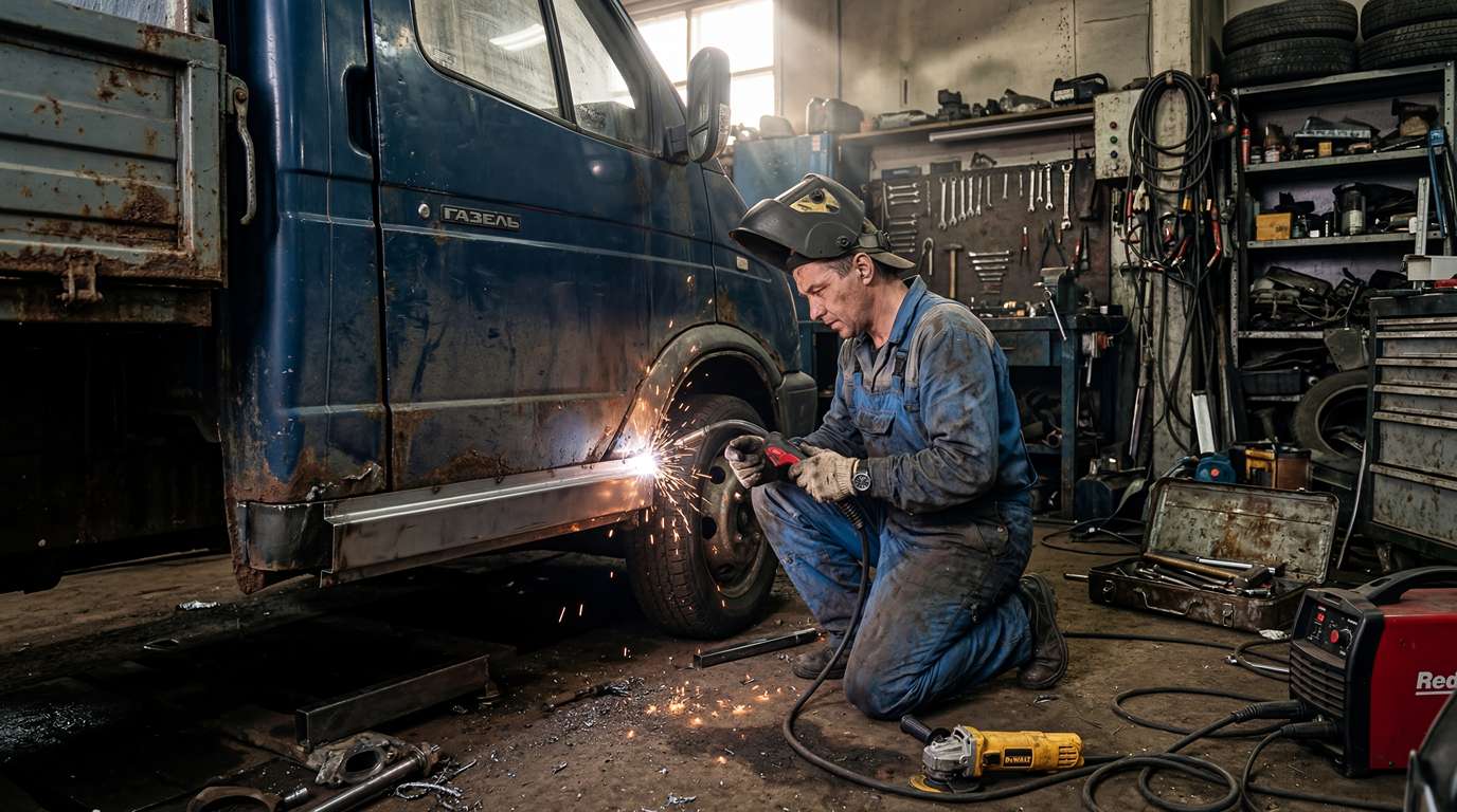 замена порогов газель