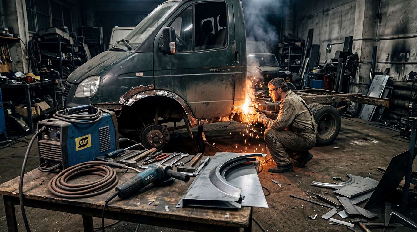 замена порогов газель