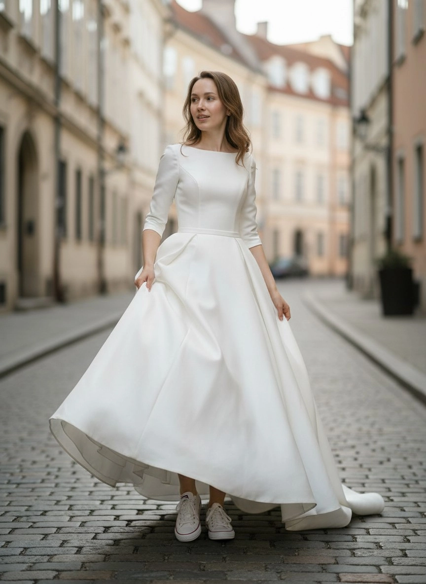 Свадебное фото через нейросеть в стиле casual
