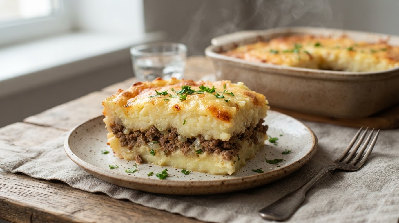 Картофельно-мясная запеканка «Деревенское солнце»