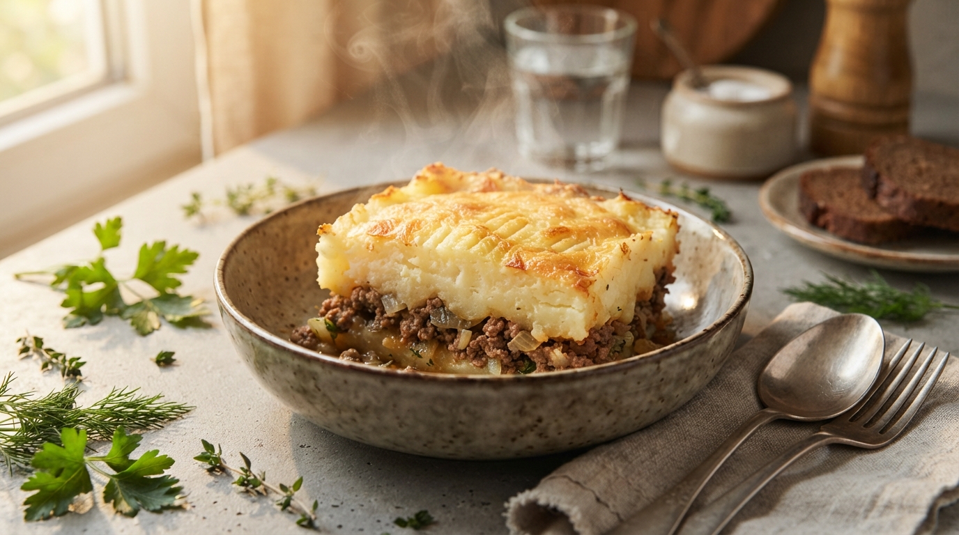 Картофельно-мясная запеканка «Деревенский колодец»