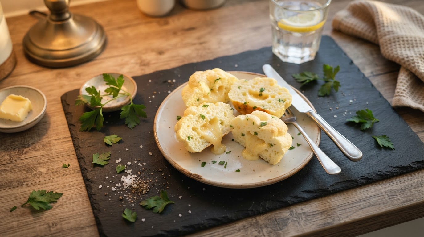 Паровые яичные облака с сыром