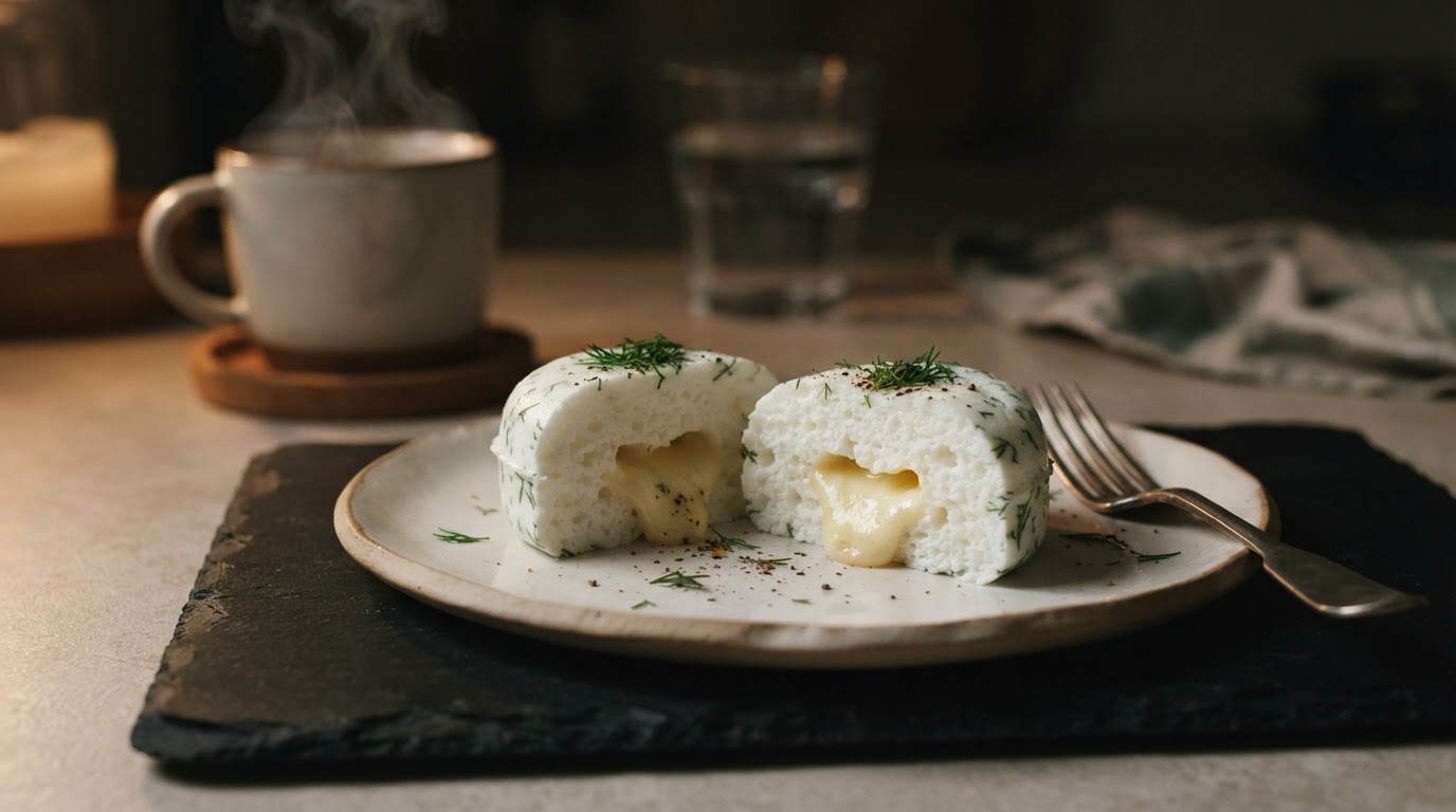 Паровые яичные облака с сыром