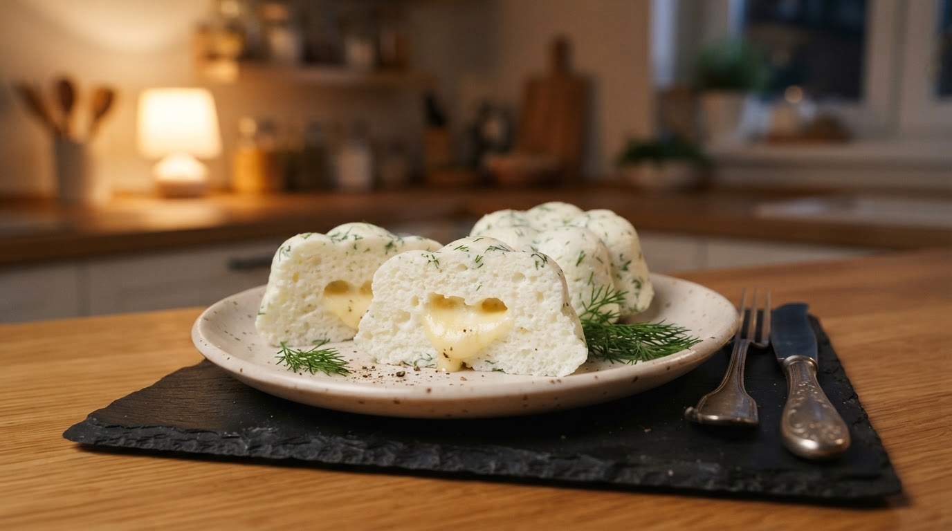 Паровые яичные облака с сыром