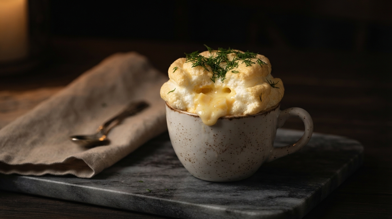 Паровые яичные облака с сыром
