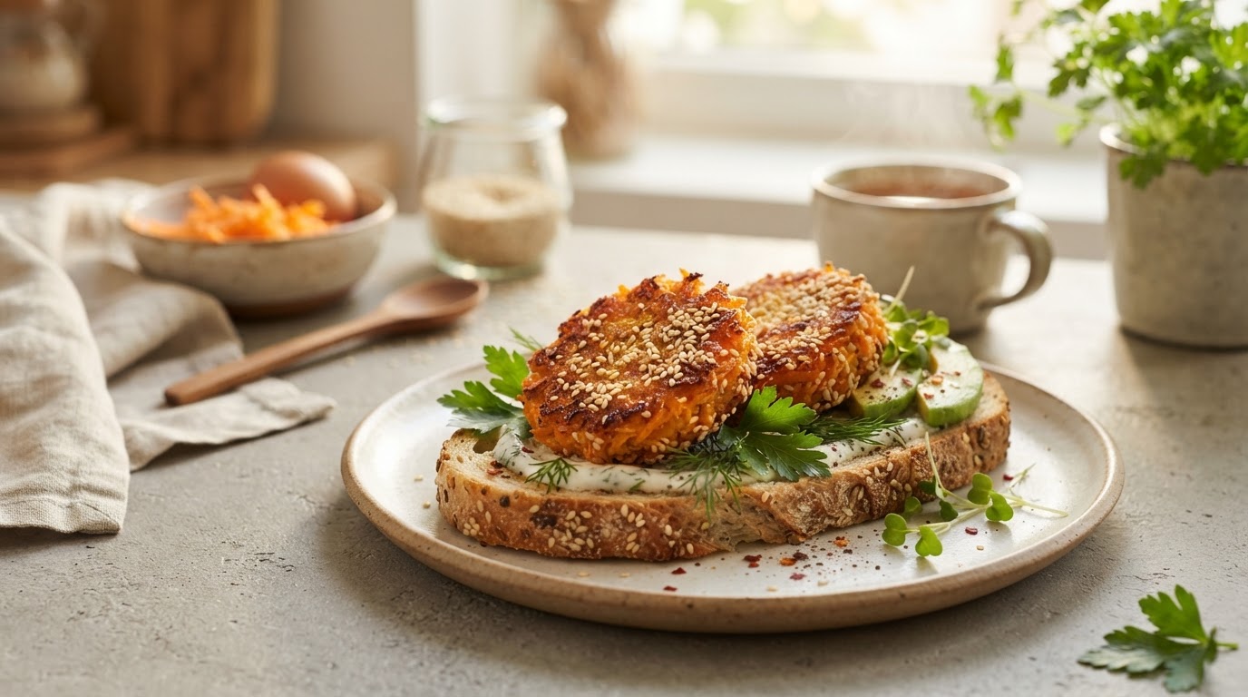 Морковные «Спирали» с кунжутной панировкой