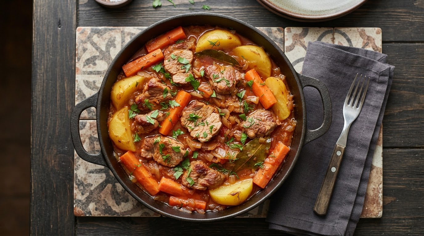 Мясные «Бочонки» с овощным ассорти в кастрюле