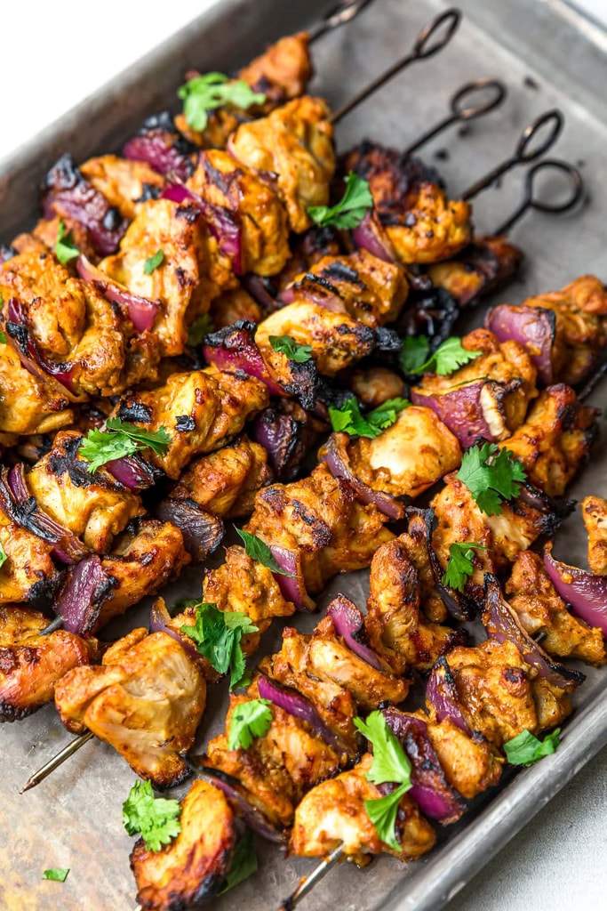 Индийские куриные шашлычки в йогуртовом маринаде