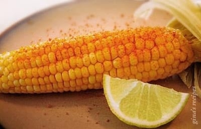 Кукуруза в микроволновке с лаймом и специями