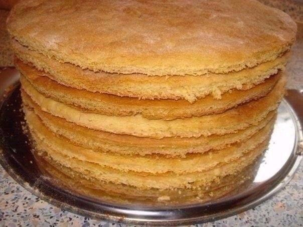 Быстрые коржи для торта на сковороде