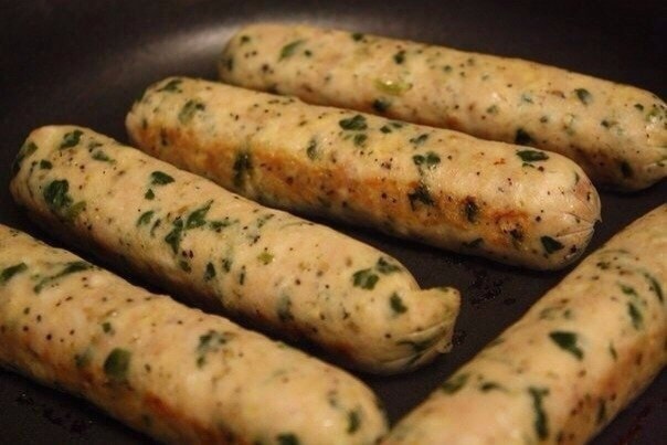 Домашние куриные сосиски