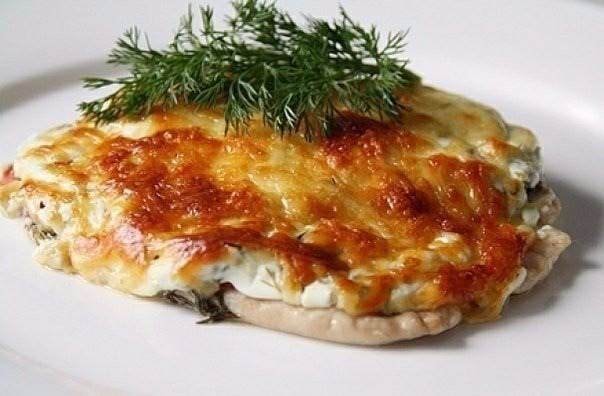 Отбивные из куриного филе с помидорами в духовке