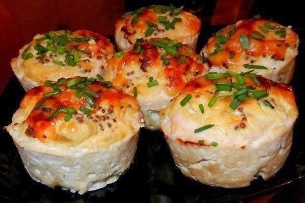 Куриные маффины с яблоком