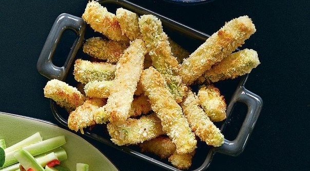 Кабачки в сырной панировке