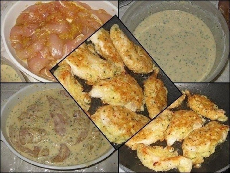 Куриное филе в сырном кляре