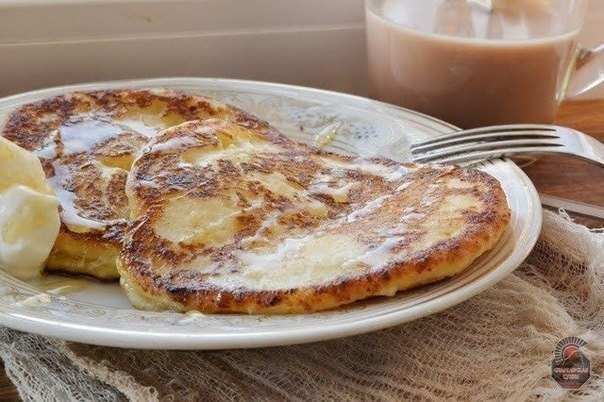 Диетические панкейки с бананом и творогом