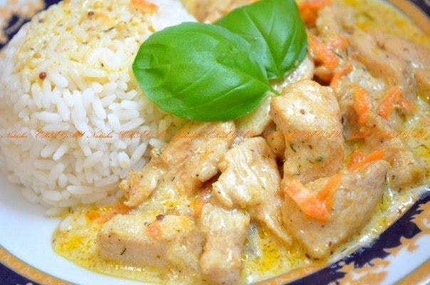 Куриное филе в сметанно-горчичном соусе