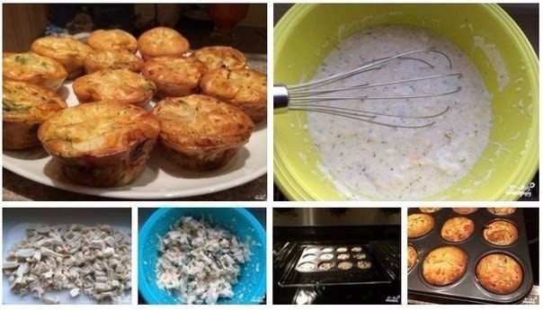 Куриные маффины с сыром