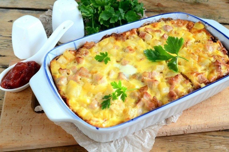 Куриная запеканка с картофелем