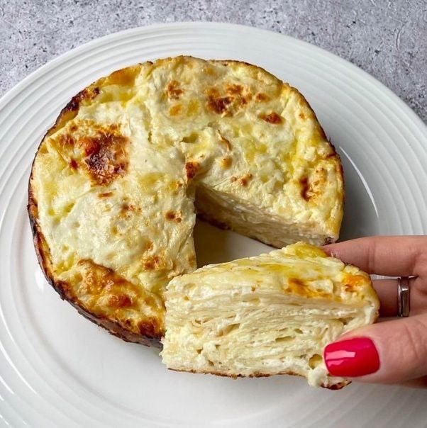 Сырный пирог из лаваша и творога