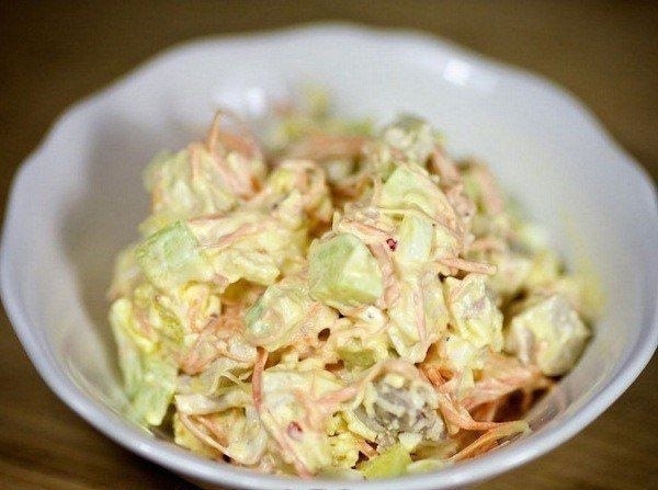 Салат с морковью по-корейски и курицей