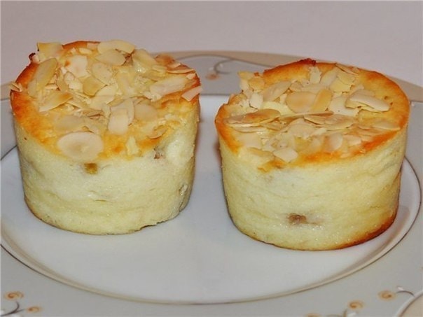 Творожное суфле с яблоком и изюмом