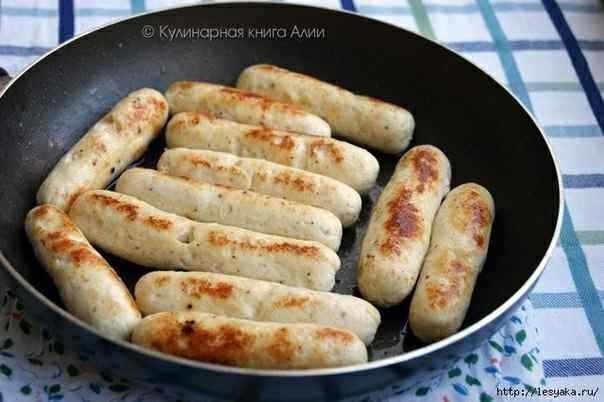 Нежнейшие домашние куриные сосиски